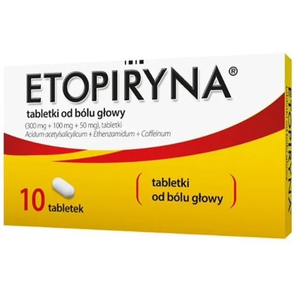 Etopiryna 300 mg + 100 mg + 50 mg, 10 tabletek
