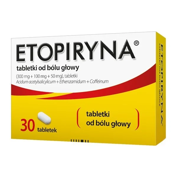 Etopiryna 300 mg + 100 mg + 50 mg, 30 tabletek