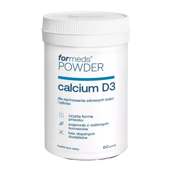Formeds Powder Calcium D3, dla zachowania zdrowych kości i zębów, 60 porcji