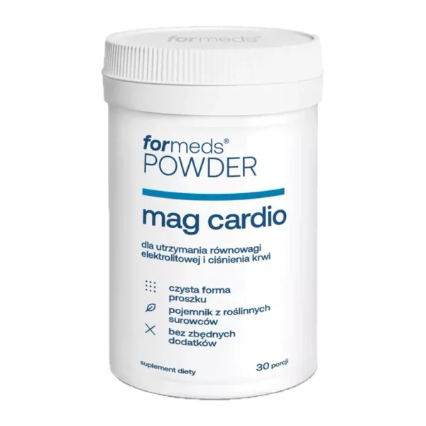 ForMeds POWDER Mag Cardio, dla utrzymania równowagi elektrolitowej i ciśnienia krwi, 30 porcji