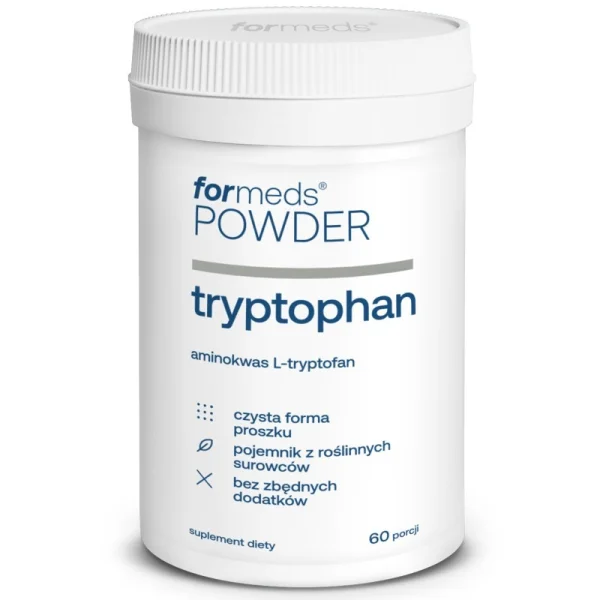 ForMeds Powder Tryptophan, aminokwas L-tryptofan, 60 porcji