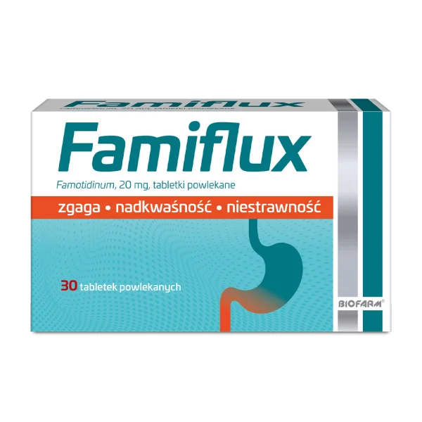 Famiflux 20 mg, na zgagę, 30 tabletek