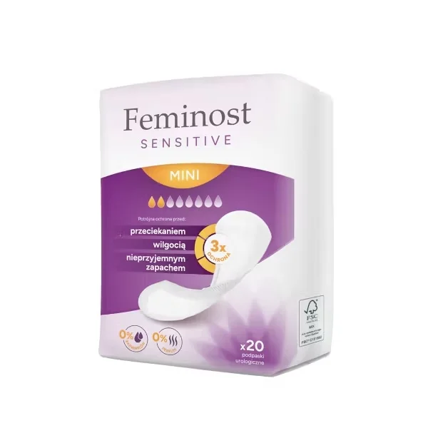 Feminost Sensitive Mini, podpaski urologiczne, 20 sztuk