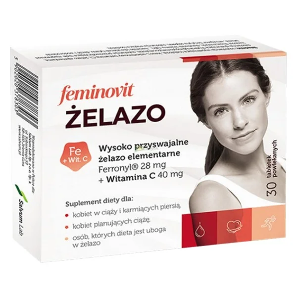 Feminovit Żelazo, 30 tabletek