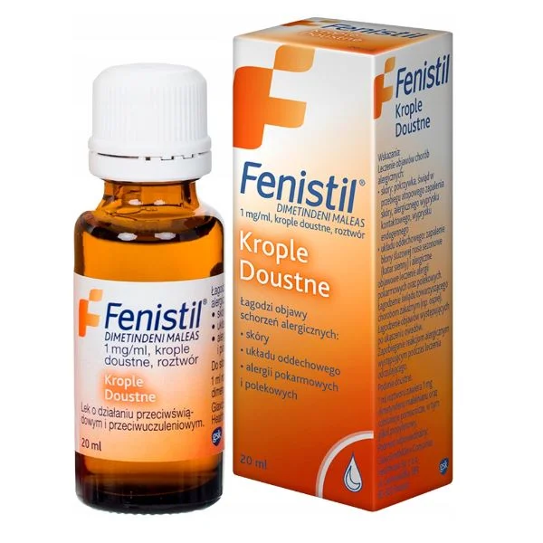 Fenistil 1 mg/ ml, krople doustne, 20 ml
