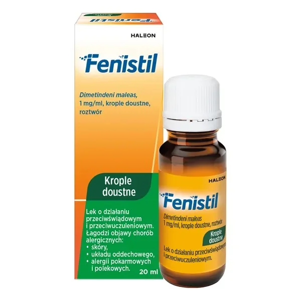 Fenistil 1 mg/ ml, krople doustne, 20 ml