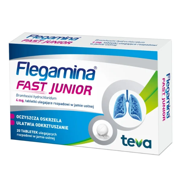 Flegamina Fast Junior 4 mg, 20 tabletek