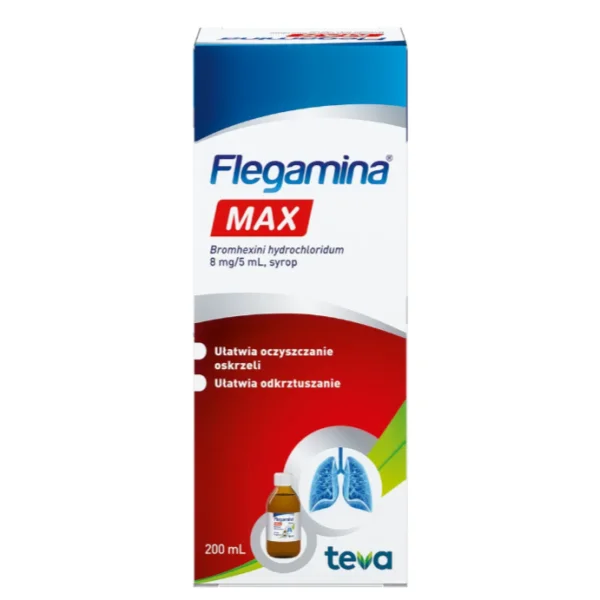 Flegamina Max 8 mg/5 ml, syrop, 200 ml