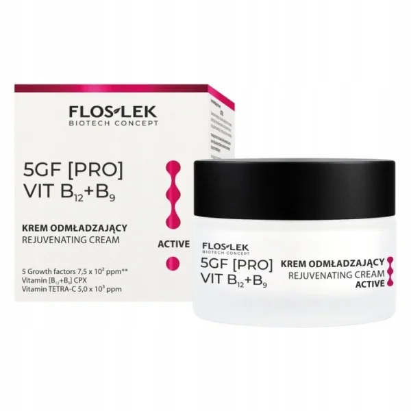 Floslek BioTech Concept 5GF [PRO] VIT B12+B9, krem odmładzający do twarzy Active, 50 ml