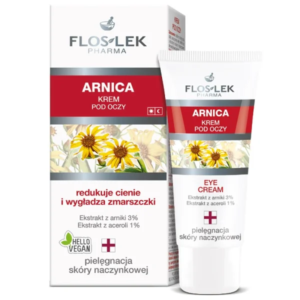 Flos-Lek Arnica, krem pod oczy, do cery naczynkowej, 30 ml