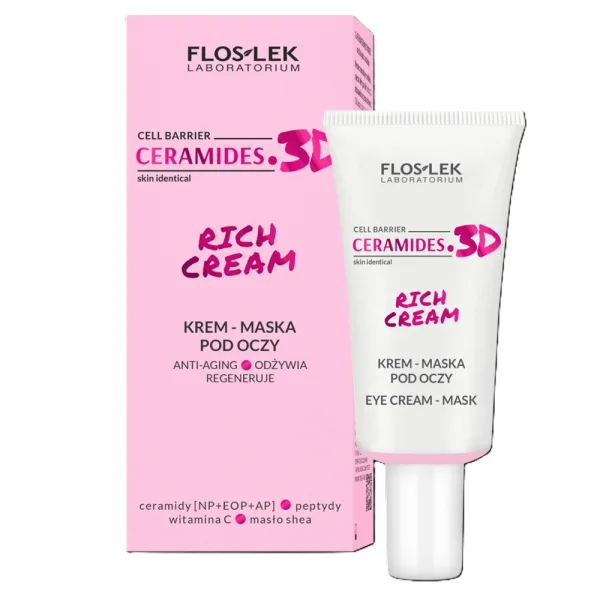 Floslek Laboratorium Ceramides. 3D Rich Cream, krem-maska pod oczy, 30 ml