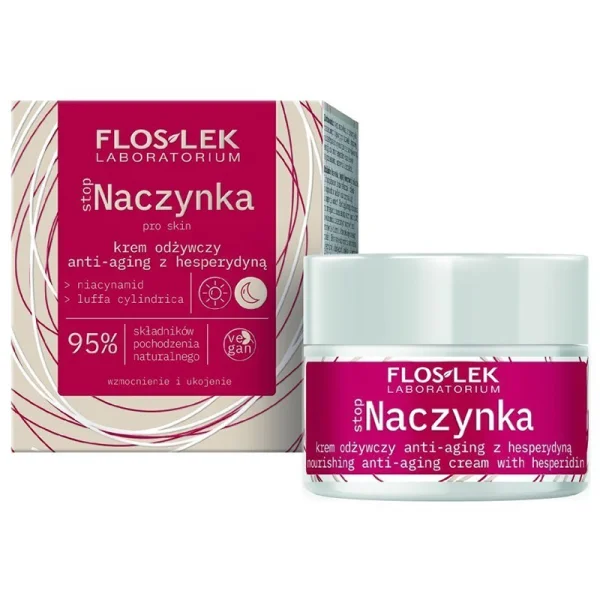 Flos-Lek StopNaczynka, krem odżywczy anti-aging, z hespedryną, 50 ml