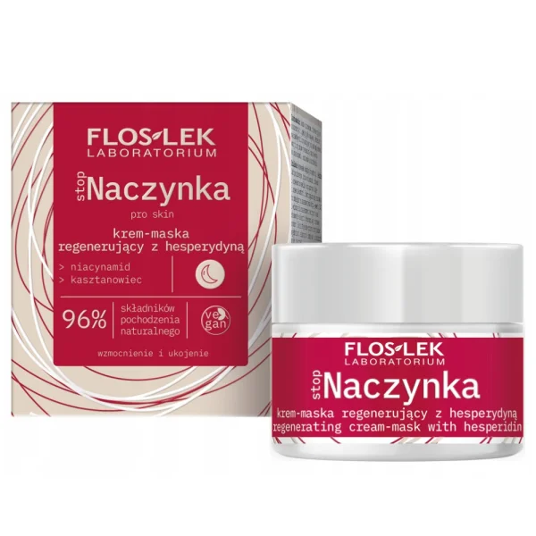 Flos-Lek StopNaczynka, krem-maska regenerujący, z hespedryną, na noc, 50 ml