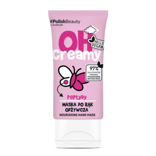 Floslek Oh Creamy, odżywcza maska do rąk, 50 ml