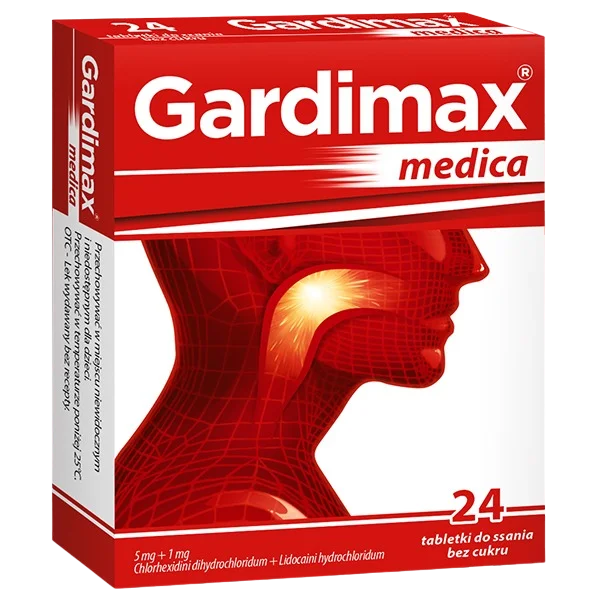 Gardimax Medica 5 mg + 1 mg, 24 tabletki do ssania