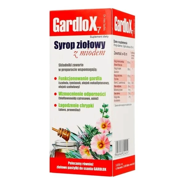 Gardlox, syrop z miodem, 120 ml