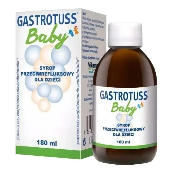 Gastrotuss Baby, syrop przeciwrefluksowy dla dzieci, 180 ml