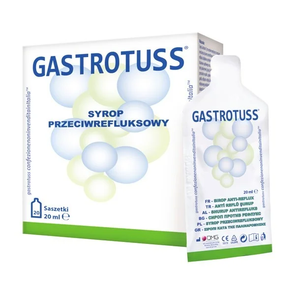Gastrotuss, syrop przeciwrefluksowy, 20 ml x 20 saszetek