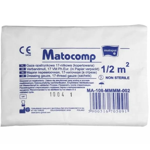 Matopat Matocomp, gaza niejałowa, 17-nitkowa, 1/2 m2, 1 sztuka