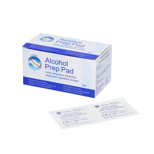 Alcohol Prep Pad, gazik nasączony alkoholem (65x30mm), sterylny, 100 sztuk