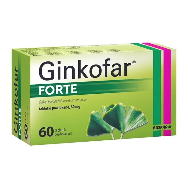 Ginkofar Forte 80 mg, 60 tabletek powlekanych