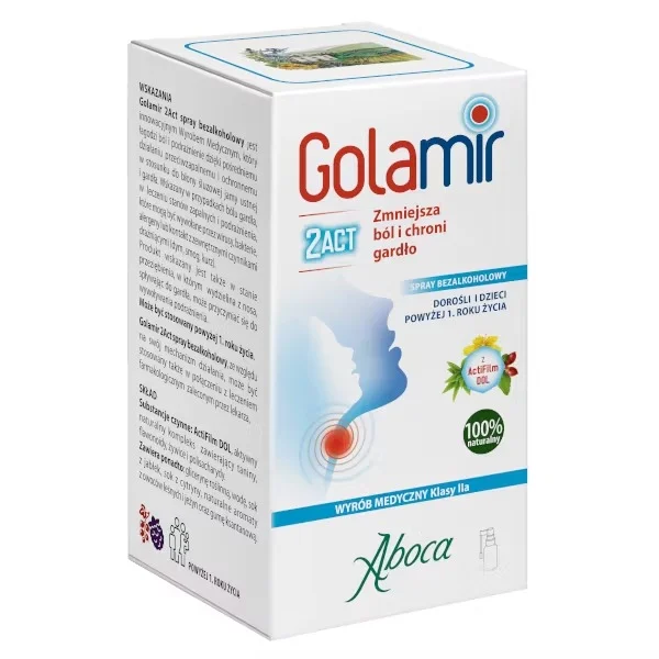Golamir 2Act, spray bezalkoholowy dla dzieci i dorosłych, 30 ml