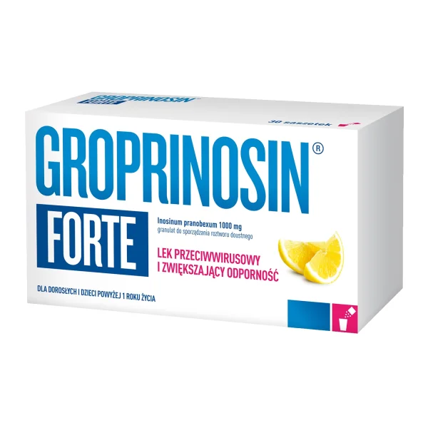 Groprinosin Forte 1000 mg, granulat do sporządzania roztworu doustnego, 30 saszetek