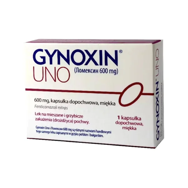  Gynoxin Uno 600 mg, kapsułka dopochwowa, 1 sztuka (import równoległy Inpharm)