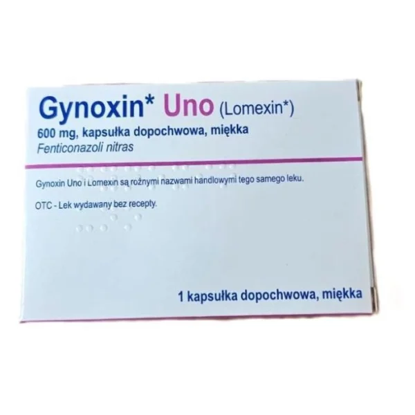 Gynoxin Uno 600 mg, 1 kapsułka dopochwowa miękka (import równoległy Medezin)