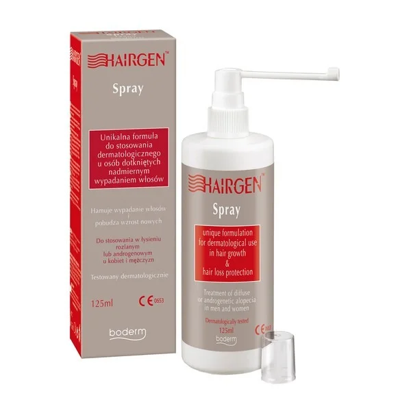Hairgen, spray do stosowania w łysieniu rozlanym lub androgenowym, 125 ml