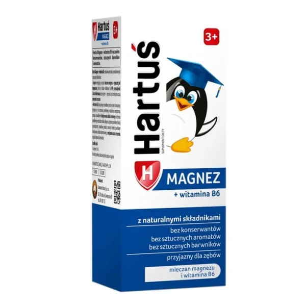 Hartuś Magnez + Witamina B6, syrop dla dzieci powyżej 3 lat, 120 ml