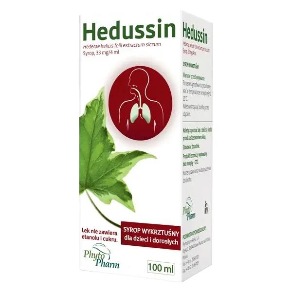 Hedussin 33 mg/ 4 ml, syrop wykrztuśny dla dzieci i dorosłych, 100 ml