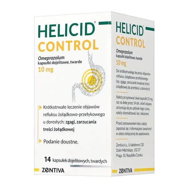 Helicid Control 10 mg, 14 kapsułek