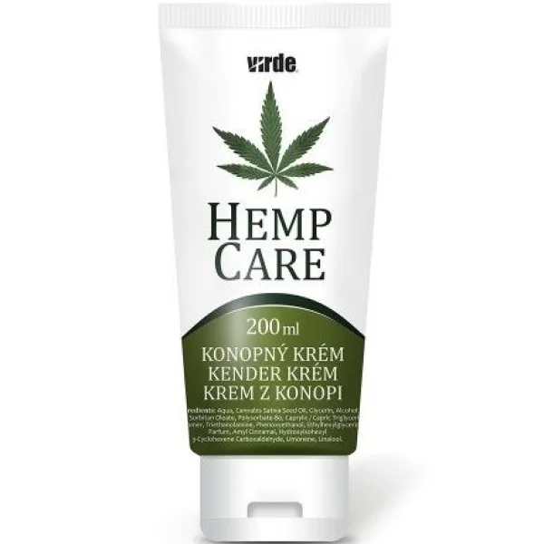 Virde Hemp Care, pielęgnacyjny krem z konopii do skóry suchej, 200 ml