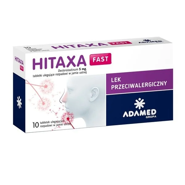 Hitaxa Fast 5 mg, 10 tabletek ulegających rozpadowi w jamie ustnej
