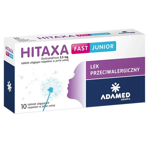 Hitaxa Fast Junior 2,5 mg, 10 tabletek ulegających rozpadowi w jamie ustnej