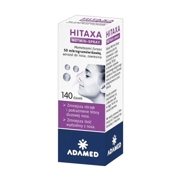 Hitaxa Metmin-Spray 50 µg/dawkę, aerozol do nosa, zawiesina, 140 dawek