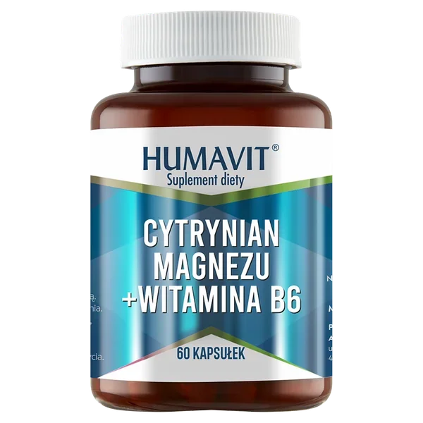 Humavit Cytrynian Magnezu + Witamina B6, 60 kapsułek