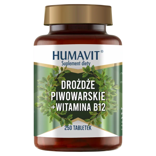 Humavit Drożdże Piwowarskie + Witamina B12, 250 tabletek