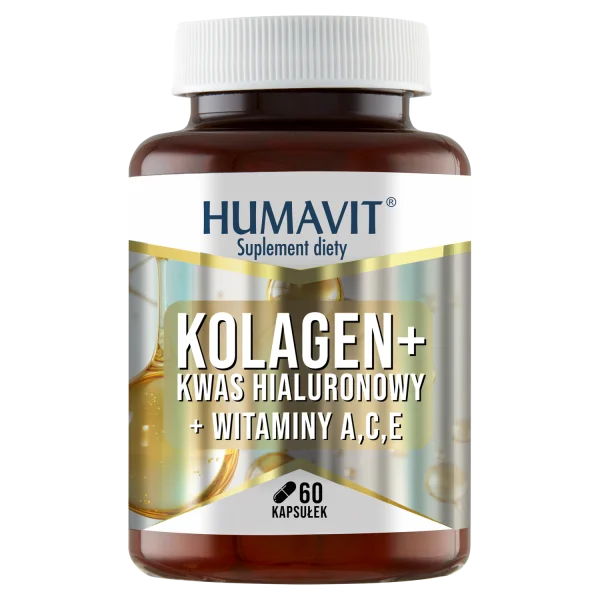 Humavit Kolagen + Kwas Hialuronowy + Witaminy A, C, E, 60 kapsułek