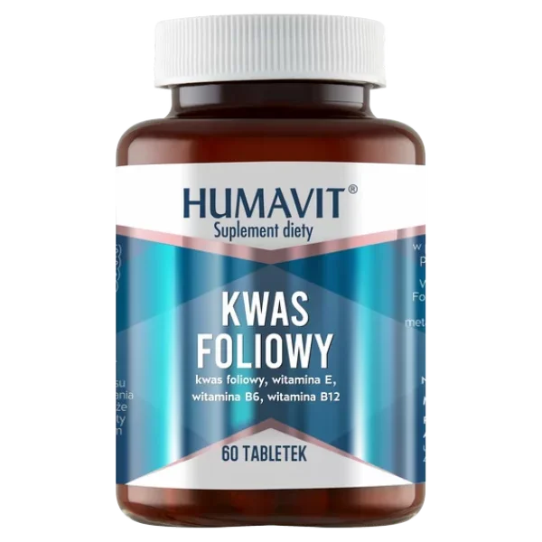 Humavit Kwas Foliowy + Witaminy B6, B12, E, 60 kapsułek