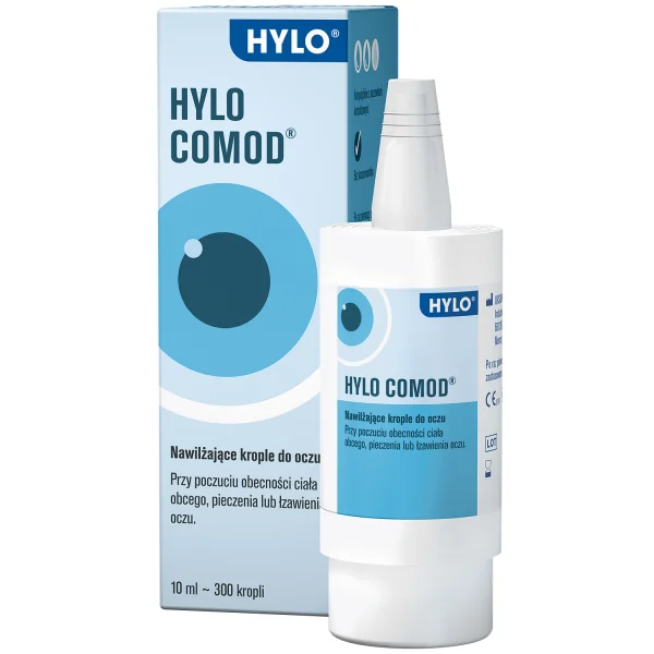 Hylo Comod, nawilżające krople do oczu, bez konserwantów, 10 ml