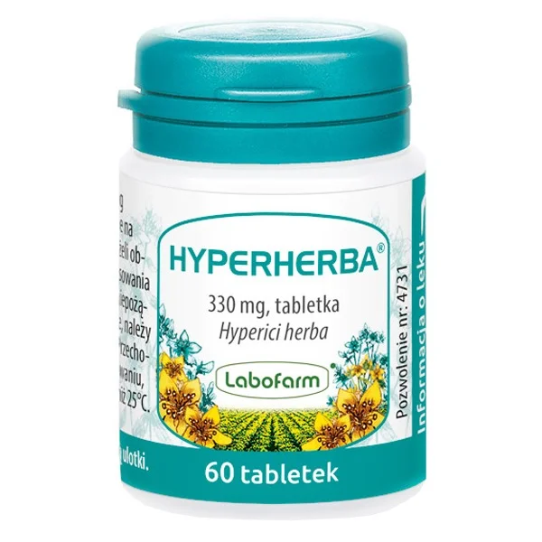 Hyperherba 330 mg, wyciąg z dziurawca, 60 tabletek
