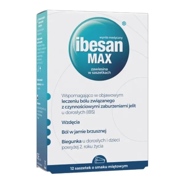 Ibesan Max, zawiesina w saszetkach, smak miętowy, 12 saszetek