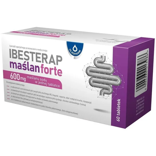 Ibesterap, maślan forte 600 mg, 60 tabletek