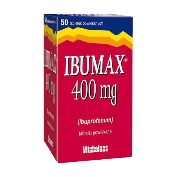 IBUMAX 400 mg, 50 tabletek
