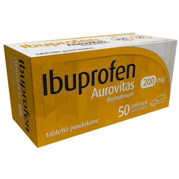Ibuprofen Aurovitas 200 mg, 50 tabletek