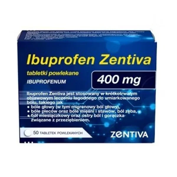Ibuprofen Zentiva 400 mg, 50 tabletek
