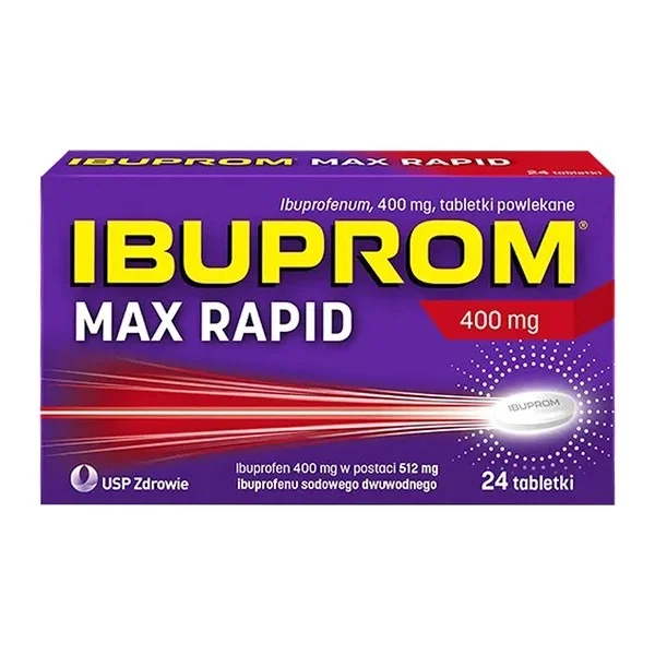 Ibuprom Max Rapid 400 mg, 24 tabletki powlekane