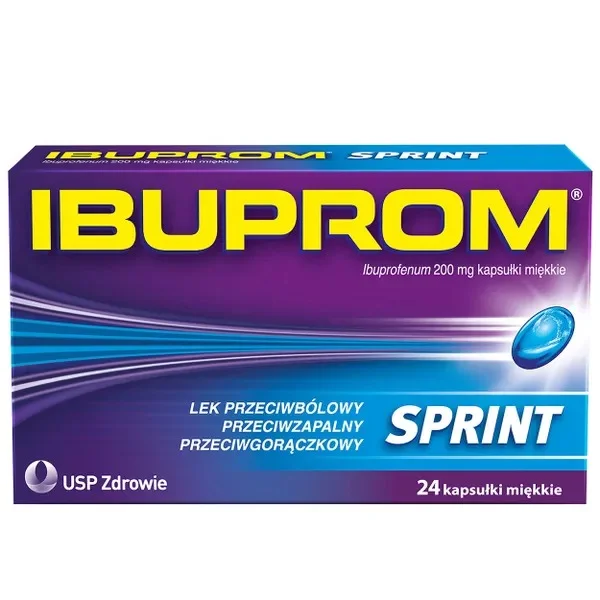 Ibuprom Sprint Caps 200 mg, 24 kapsułki